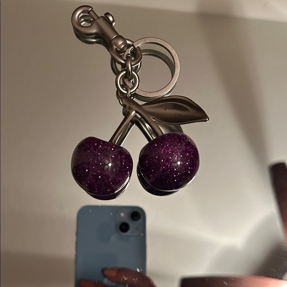 Purple Cherry Keychain View 3